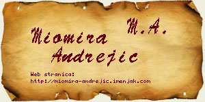 Miomira Andrejić vizit kartica